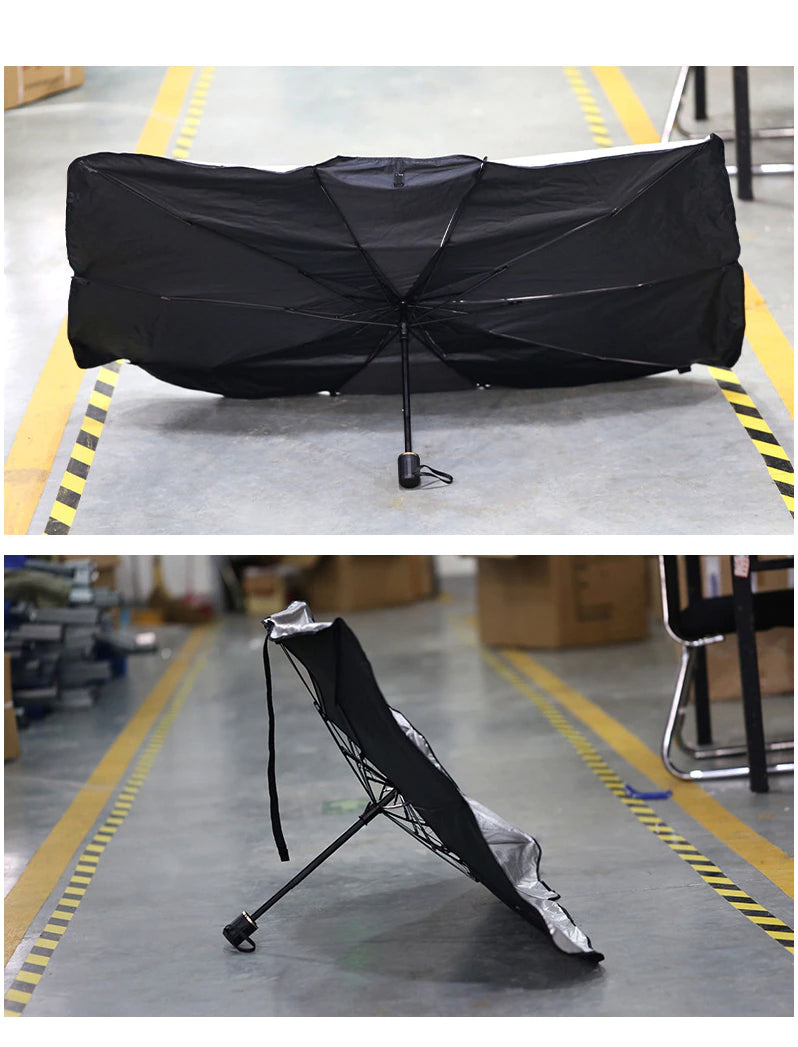 Windshield Sun Shade Umbrella, 57" (Larger Windshields) – windshield sun shade, photo 2
