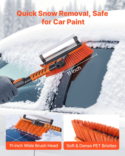 3-in-1 Extendable Snow Brush & Ice Scraper – snow brush and ice scraper, photo 2
