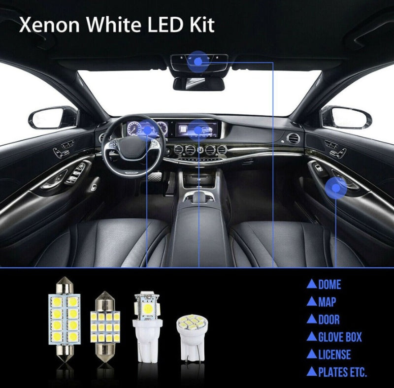 14-Piece White LED Interior Light Kit – LED interior bulb kit, photo 2