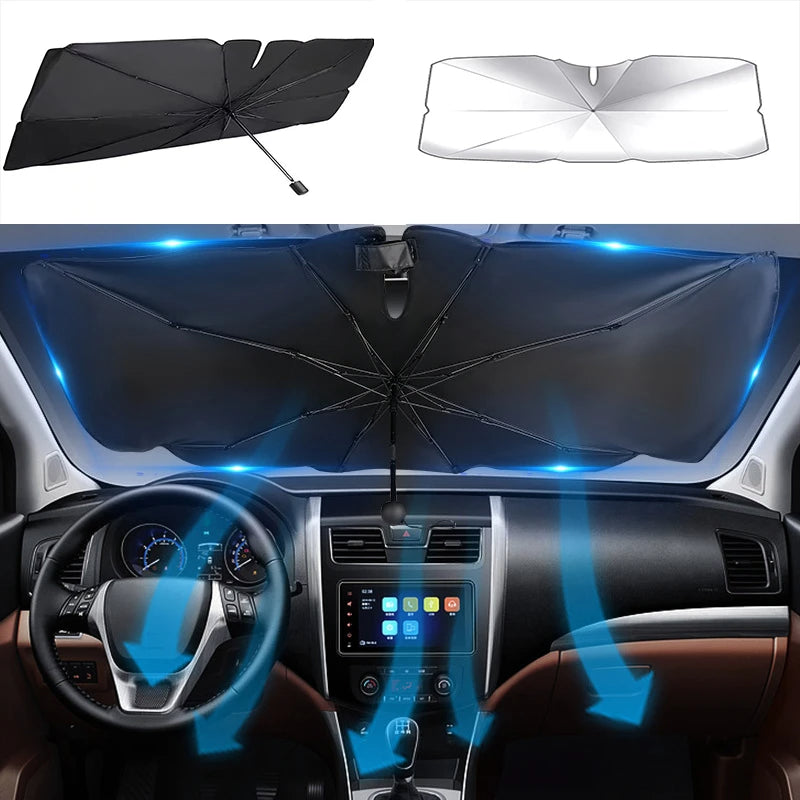 Windshield Sun Shade Umbrella, 57" (Larger Windshields) – windshield sun shade, photo 4