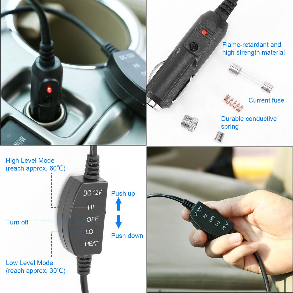 Heated Car Seat Cushion - 12V, Adjustable Heat - image 4