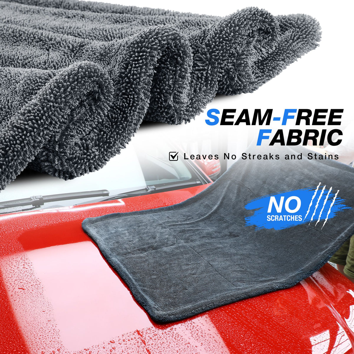 XL Microfiber Car Drying Towel - 1500 GSM - image 6