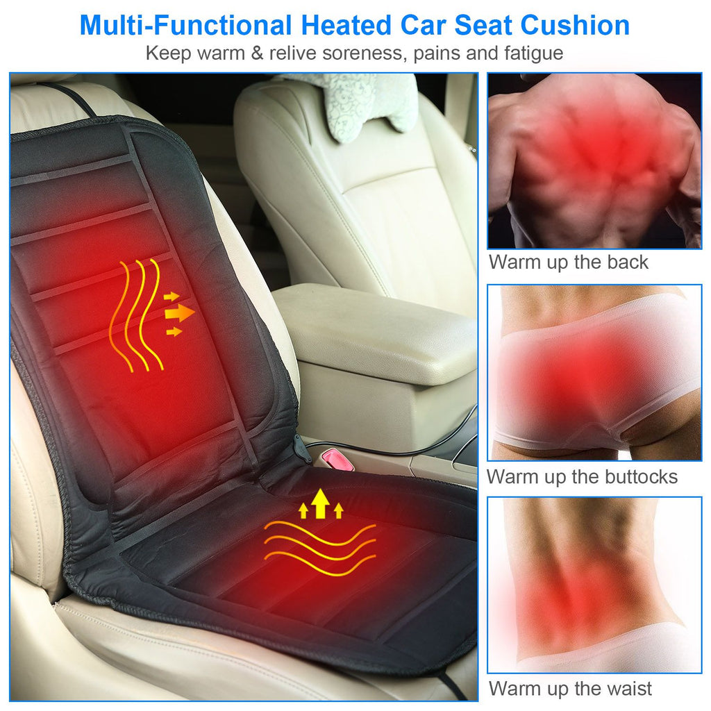 Heated Car Seat Cushion - 12V, Adjustable Heat - image 6