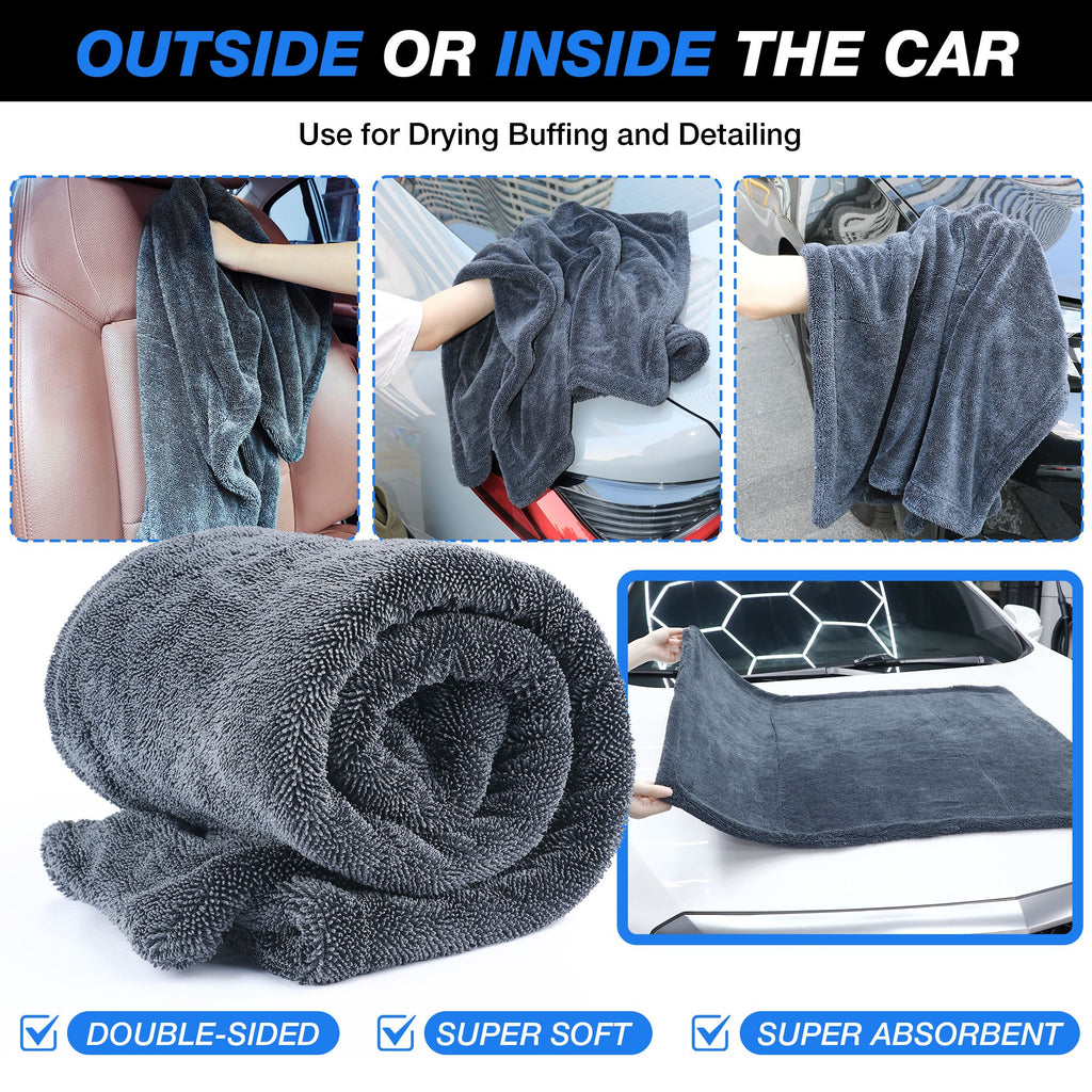 XL Microfiber Car Drying Towel - 1500 GSM - image 8