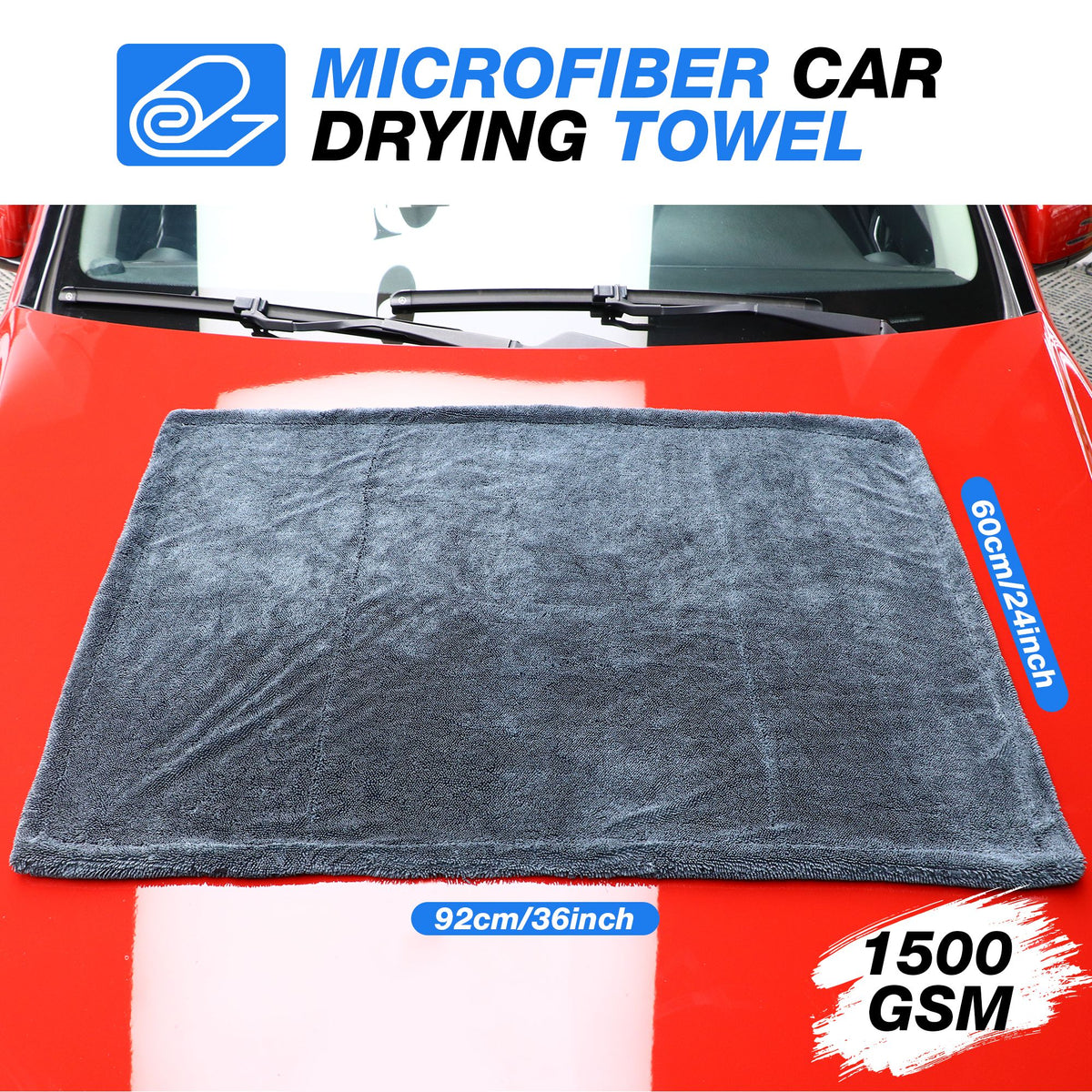 XL Microfiber Car Drying Towel - 1500 GSM - image 4