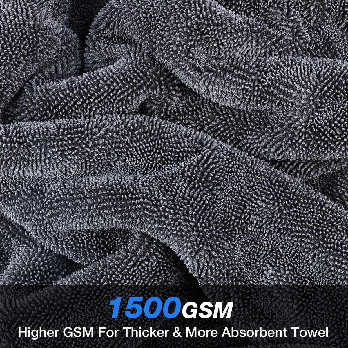 XL Microfiber Car Drying Towel - 1500 GSM - image 10